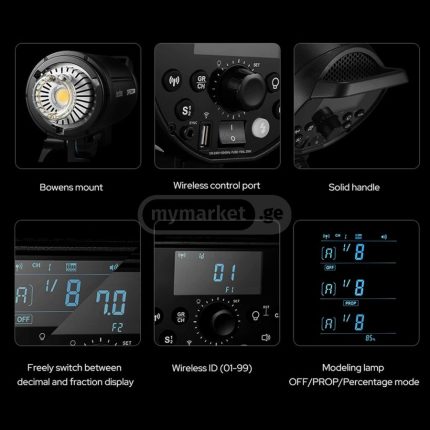 Godox DP400III-V სტუდიური განათება იმპულსური განათება